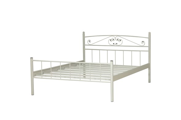 Двухспальная кровать 42.27-01 ЛАЦИО, металл белый в Тюмени - изображение