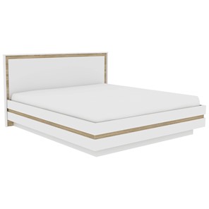 Кровать двуспальная Анона 1(180), Белый/Дуб сонома в Тюмени
