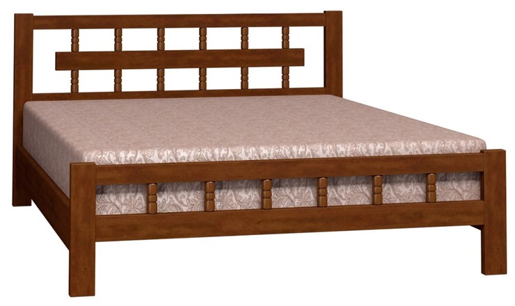 Спальная кровать Натали-5 (Орех) 120х200 в Тюмени - изображение 1