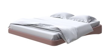 Парящая кровать 2-спальная 160х200, Экокожа (Молочный шоколад) в Тюмени