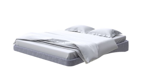 Кровать двуспальная парящая 160х200, Флок (Бентлей Серый космос) в Заводоуковске - изображение