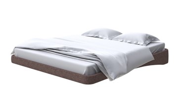 Кровать двуспальная парящая 160х200, Рогожка (Levis 37 Шоколад) в Тюмени