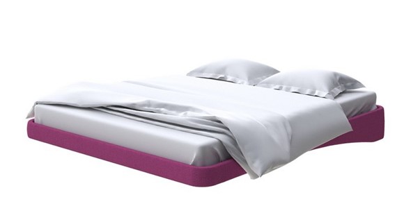 Кровать двуспальная парящая 160х200, Рогожка (Savana Berry) в Заводоуковске - изображение