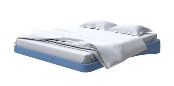 Кровать парящая 160х200, Рогожка (Тетра Голубой) в Заводоуковске - изображение
