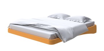 Парящая кровать 160х200, Велюр (Scandi Cotton 18 Шафран) в Тюмени