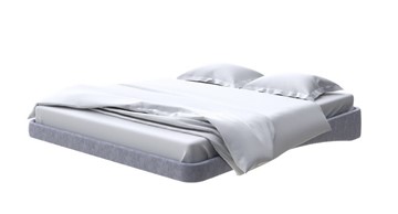 Кровать двуспальная парящая 180х200, Флок (Бентлей Серый космос) в Тюмени