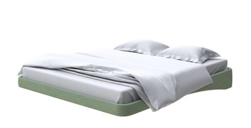 Парящая кровать 2-спальная 200х200, Искусственная шерсть (Лама Авокадо) в Тюмени