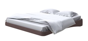 Парящая кровать 200х200, Искусственная шерсть (Лама Шоколад) в Тюмени