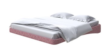 Кровать двуспальная парящая 200х200, Рогожка (Levis 62 Розовый) в Тюмени