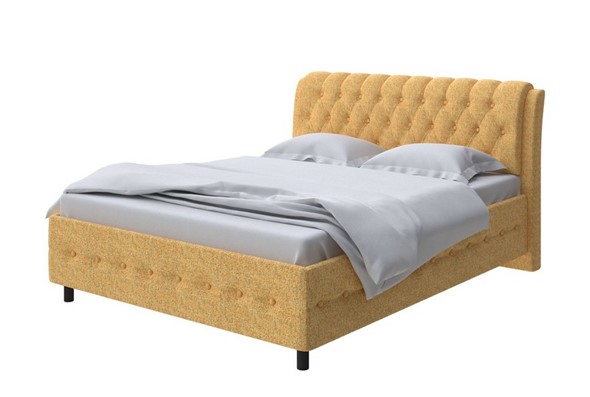 Кровать Como (Veda) 4 140х200, Букле (Beatto Куркума) в Тюмени - изображение
