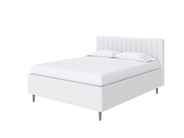 Кровать с бельевым ящиком Madison Lite 160x200, Экокожа (Белый) в Тюмени
