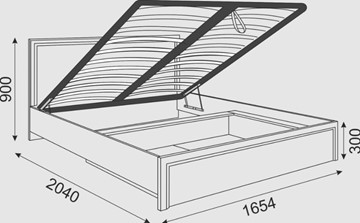 Двуспальная кровать с механизмом Беатрис М08 (Орех Гепланкт) в Тюмени - предосмотр 1