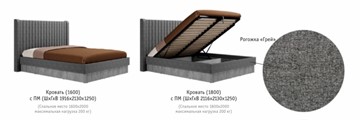 Двуспальная кровать с механизмом Бержер, 1600, Б 2.0.5 в Тюмени - предосмотр 2