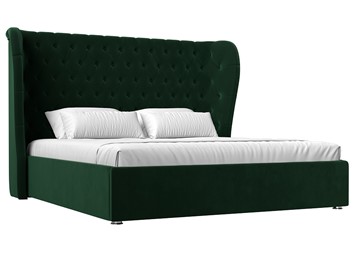 Кровать с механизмом 2-спальная Далия 160, Зеленый (Велюр) в Тюмени