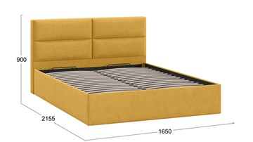 Кровать с механизмом 2-спальная Глосс Тип 1 (Микровелюр Wellmart Yellow) в Ишиме - предосмотр 1