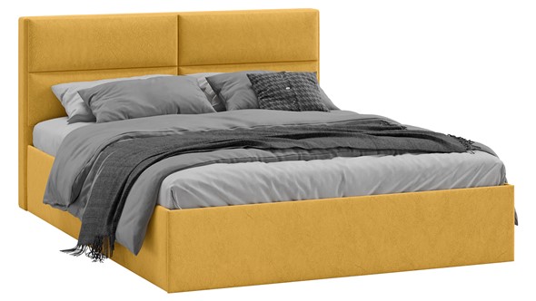 Кровать с механизмом 2-спальная Глосс Тип 1 (Микровелюр Wellmart Yellow) в Заводоуковске - изображение