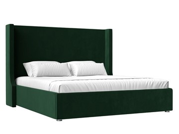 Кровать с механизмом 2-спальная Ларго 160, Зеленый (Велюр) в Тюмени