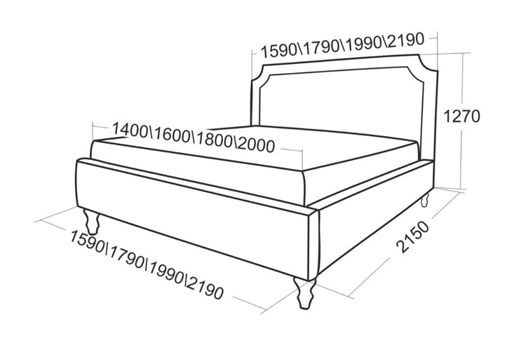 Кровать с подъемным механизмом Леонардо 1790 в Тюмени - изображение 5