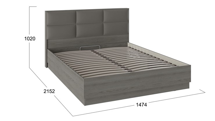 Двуспальная кровать с механизмом Либерти, Хадсон/Ткань Грей СМ-297.01.004 в Заводоуковске - изображение 2