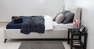 Кровать с механизмом Мелисса 180,арт. Тори 56 велюр (светло-бежевый) + кроватное дно в Тюмени - предосмотр 5