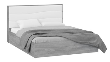 Кровать с механизмом 2-спальная Миранда тип 1 (Дуб Гамильтон/Белый глянец) в Ишиме