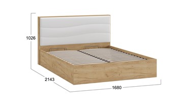 Кровать с механизмом Миранда тип 1 (Дуб крафт золотой/Белый глянец) в Ишиме - предосмотр 1
