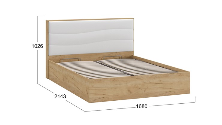 Кровать с механизмом Миранда тип 1 (Дуб крафт золотой/Белый глянец) в Тюмени - изображение 1