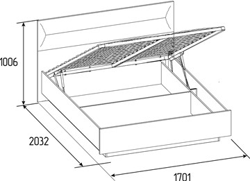 Двуспальная кровать с механизмом Neo 307 Люкс (1600) в Тюмени - предосмотр 4