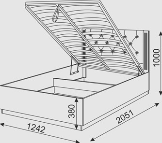 Кровать односпальная с механизмом Тиффани М27 в Ишиме - предосмотр 4