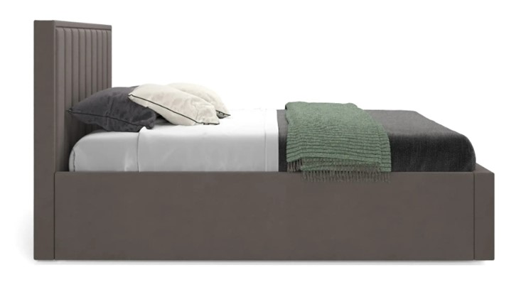 Двуспальная кровать с механизмом Вена 1800 с ящиком, Велюр Мора коричневый в Заводоуковске - изображение 2