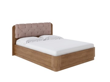 Кровать с подъемным механизмом Wood Home 1 160х200, Антик (сосна) с брашированием/Лофти Мокко в Тюмени