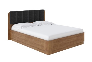 Кровать с подъемным механизмом Wood Home 2 160х200, Рогожка (Антик (сосна) с брашированием/Бентлей Серый космос) в Тюмени