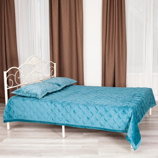 Кровать с основанием Federica (mod. AT-881) дерево гевея/металл, 160*200 (Queen bed), Белый (butter white) в Тюмени - изображение 9