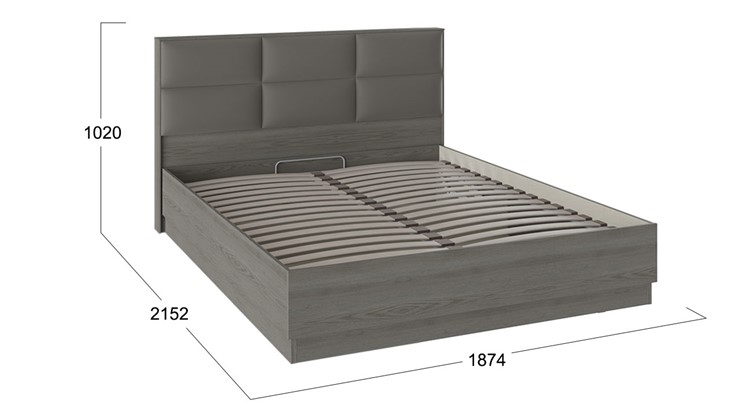 Кровать с подъемным механизмом с мягким изголовьем Либерти, Хадсон/Ткань Грей СМ-297.01.006 в Тюмени - изображение 2