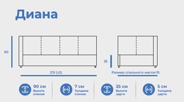 Кровать-софа Диана 80х200 с подъемным механизмом в Заводоуковске - предосмотр 2
