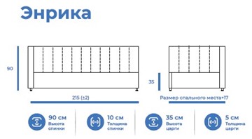 Диван-кровать Энрика 120х200 с ортопедическим основанием в Заводоуковске - предосмотр 5