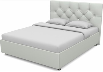 Кровать полутороспальная Моника 1400 с основанием (Nitro White) в Заводоуковске