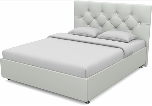 Кровать полутороспальная Моника 1400 с основанием (Nitro White) в Тюмени - изображение