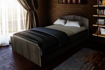 Спальная кровать 1200х2000 с низкой ножной спинкой в Тюмени - предосмотр