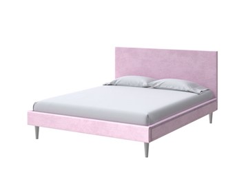 Односпальная кровать Claro 90х200, Велюр (Teddy Розовый фламинго) в Заводоуковске