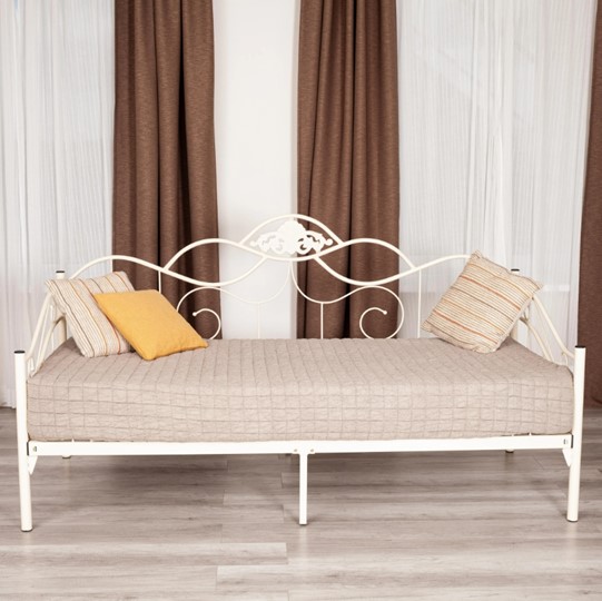 Кровать Federica (mod. AT-881) дерево гевея/металл, 90*200 см (Day bed), Белый (butter white) в Заводоуковске - изображение 9