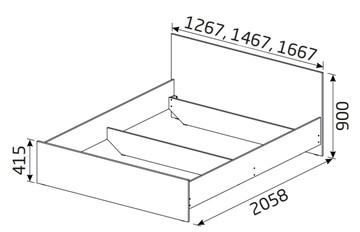 Кровать 1,5-спальная Классика 1400х2000 с ортопедическим основанием в Тюмени - предосмотр 1