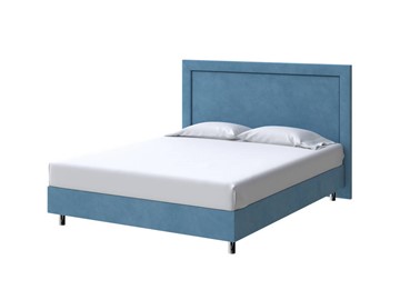 Кровать односпальная London Boxspring Standart 90х200, Велюр (Monopoly Прованский синий (792)) в Заводоуковске