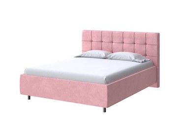 Спальная кровать Nety 90х200, Велюр (Casa Жемчужно-розовый) в Тюмени