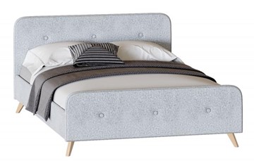 Спальная кровать Сиерра 1200 (с подъемным механизмом и коробом) Аура серый в Тюмени