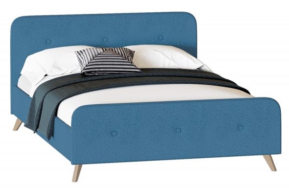 Кровать 1-спальная Сиерра 900 (с подъемным механизмом и коробом) Аура голубой в Заводоуковске - изображение