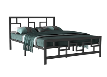 Кровать в спальню Лофт 3, 160х200, черная в Тюмени - предосмотр