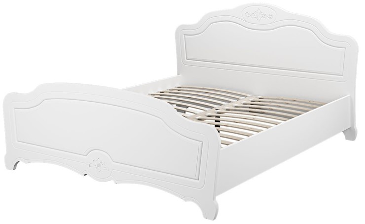 Кровать полуторная Лотос (Белый) 160х200 в Заводоуковске - изображение 1