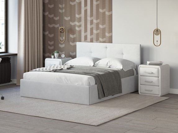 Кровать 1.5-спальная Mono Plus 140х200, Велюр (Monopoly Ниагара (960)) в Тюмени - изображение