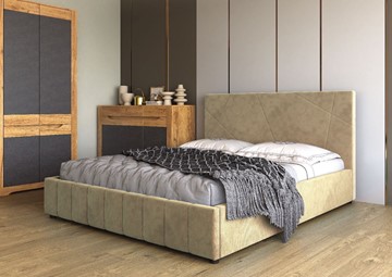 Спальная кровать Нельсон Абстракция 120х200 (вариант 3) с основанием в Тюмени - предосмотр 1